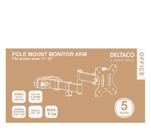 DELTACO ARM-0305 17-32" 8kg Czarny - 1307434 - zdjęcie 5